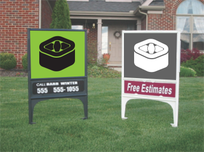 Large Lawn Sign Stand