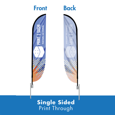 14' Single-Sided Spike Feather Flag