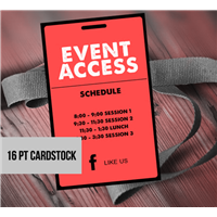 Card Stock Event Access Badges